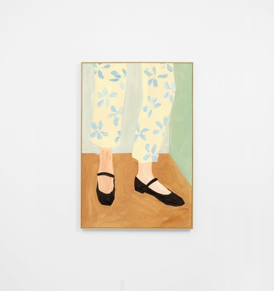 Dancing Shoes Mustard Canvas