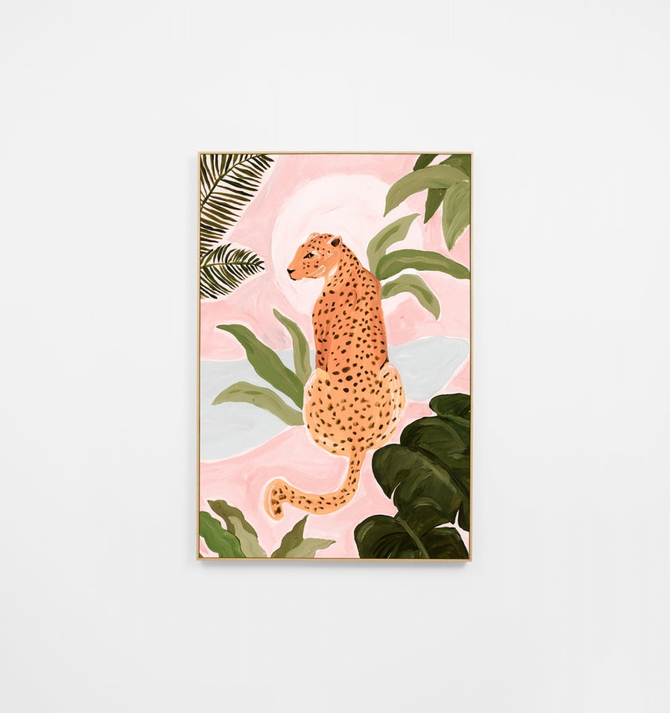 Jungle Cat Pink 2 Canvas