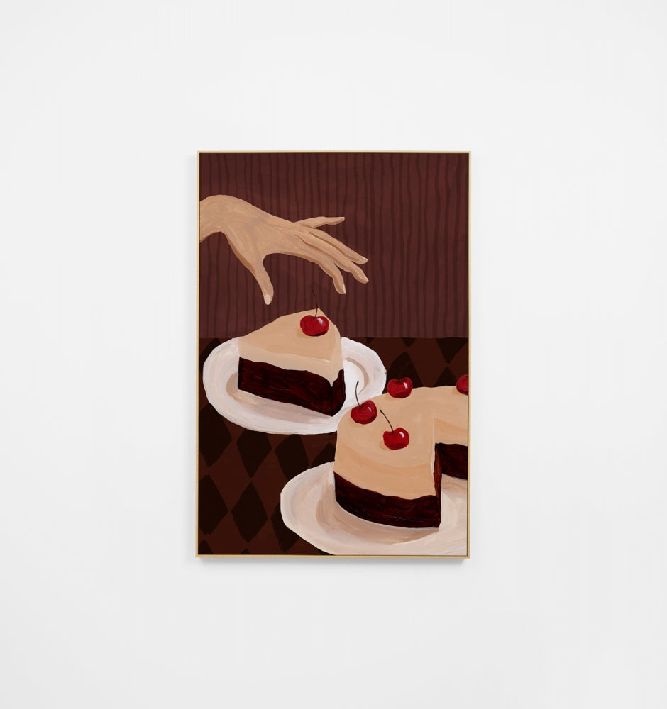 Indulgent Afternoon Burgundy Canvas