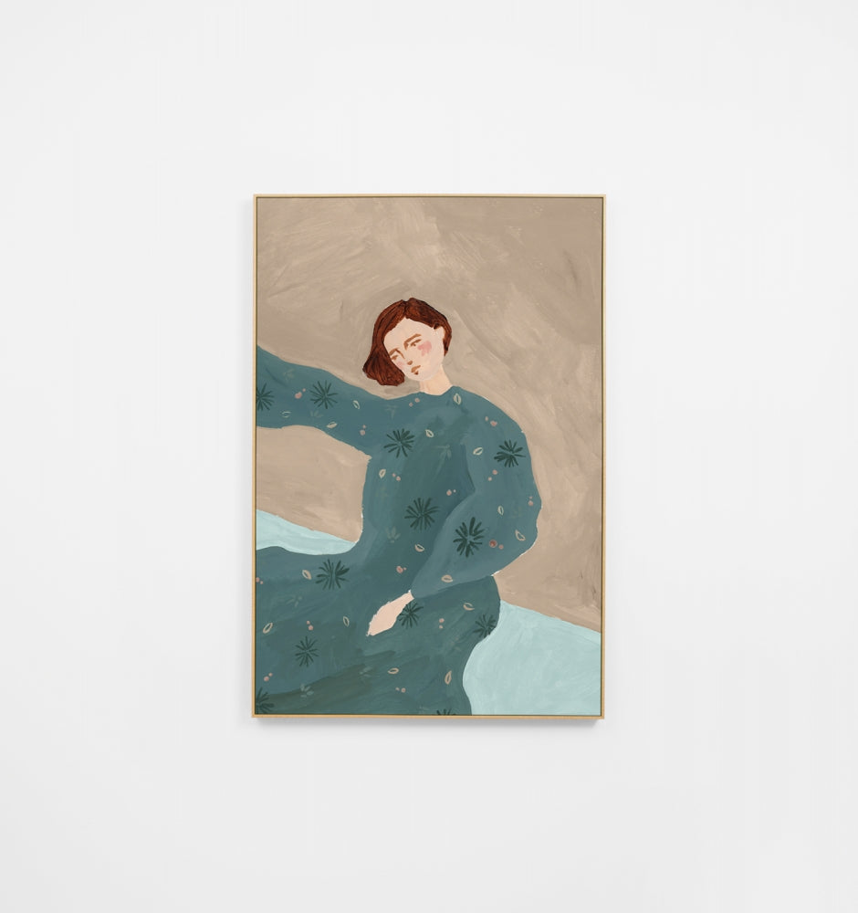 Morning Reflection Teal Canvas