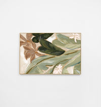 Tropical Flora Khaki 2 Canvas