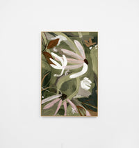 Floral Expression Green Canvas