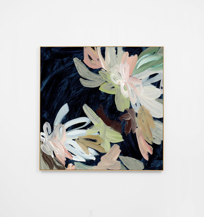 Whimsical Blooms Blue 2 Canvas