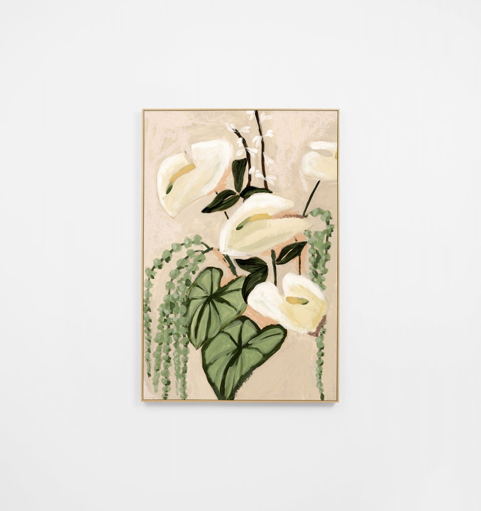 Lush Bouquet Natural Canvas
