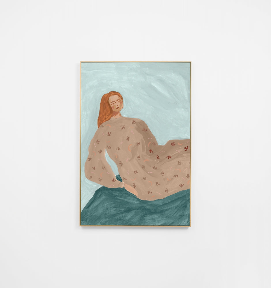 Morning Reflection Teal Canvas