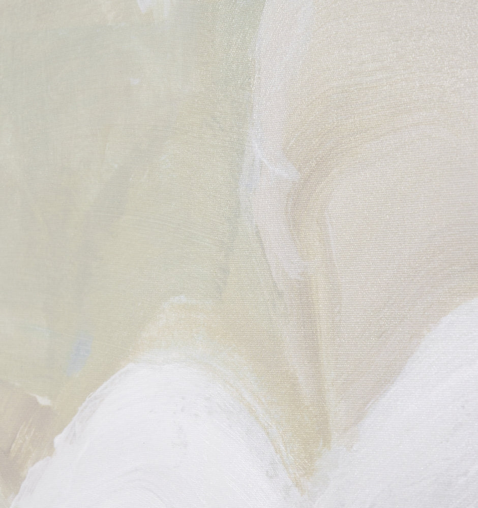 Tranquil Field Green Framed Canvas