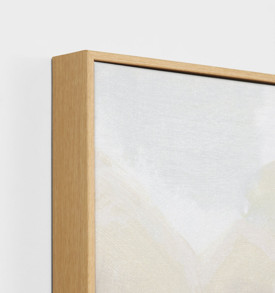 Tranquil Field Green Framed Canvas