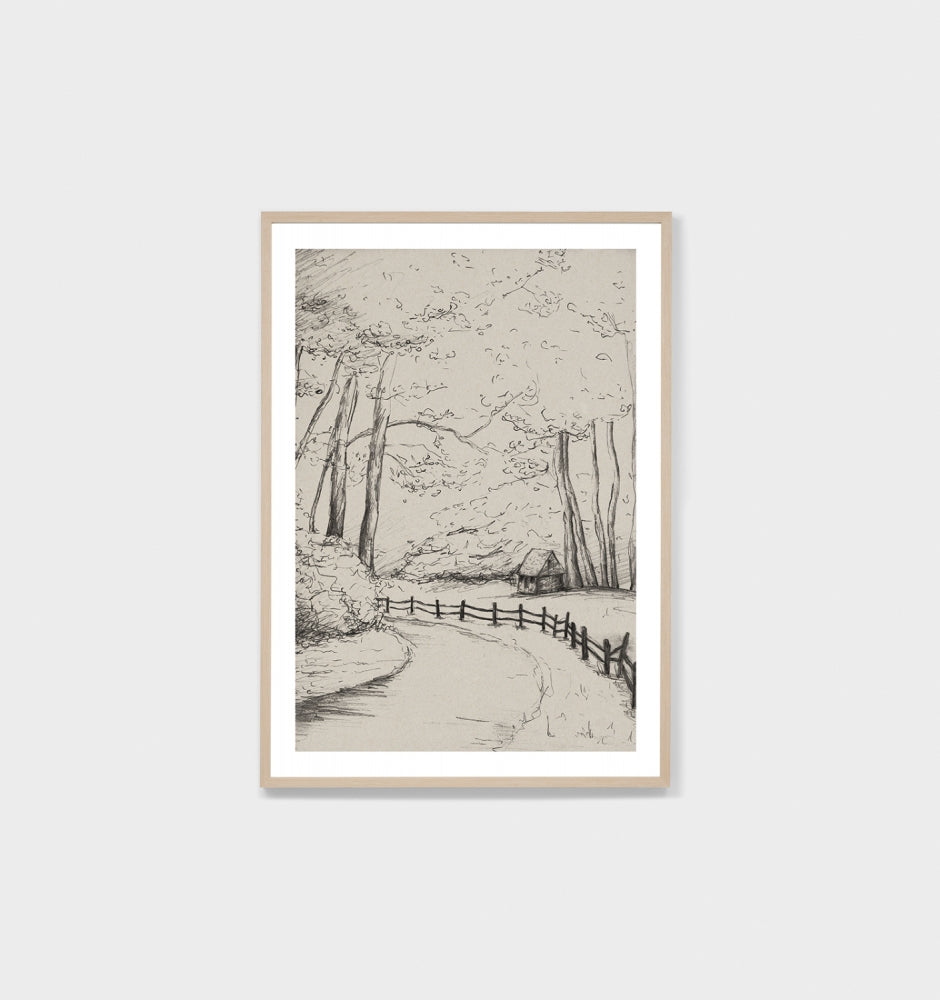 Forest Trail Sketch Print