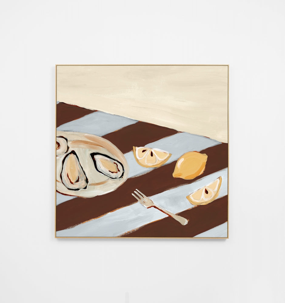 Seaside Dining Blue 1 Canvas