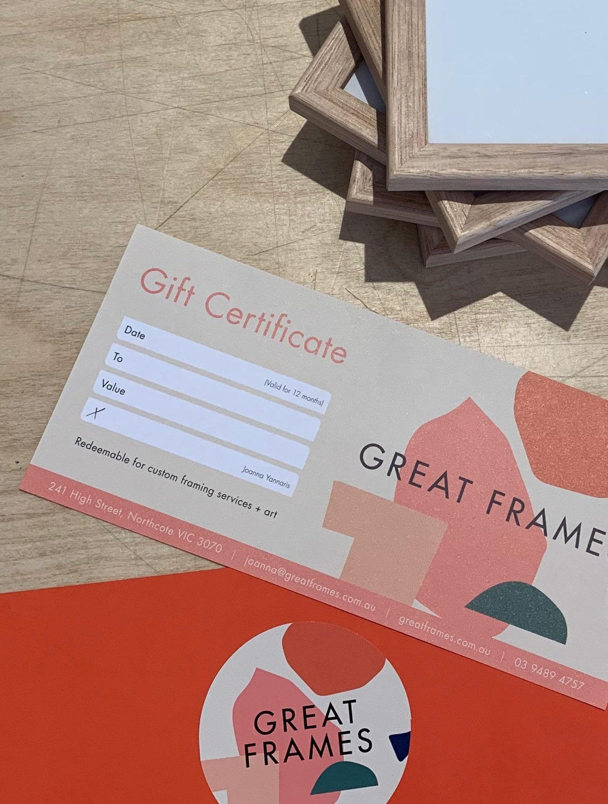 Gift Label Writing Frame Gift Certificate Borders Frames