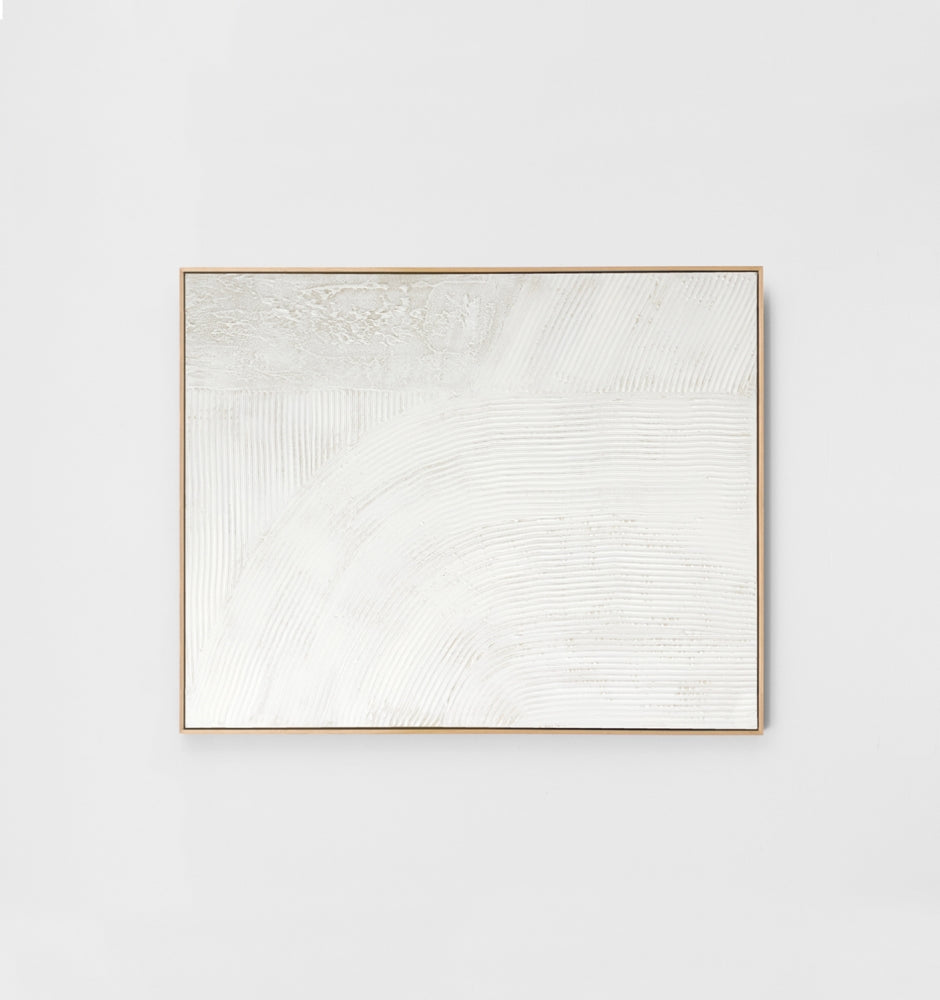 Abstract Texture White 2 Framed Painting