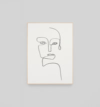 Linear Portrait 1 Framed Canvas