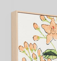Wildflower Woodblock Framed Canvas